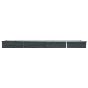 Ζαρντινιέρα Υπερυψωμένη Ανθρακί 600x80x45 εκ. Γαλβαν. Χάλυβας - Pakobazaar