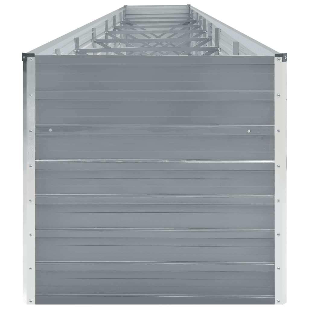 Ζαρντινιέρα Υπερυψωμένη Γκρι 600x80x77 εκ. Γαλβαν. Χάλυβας