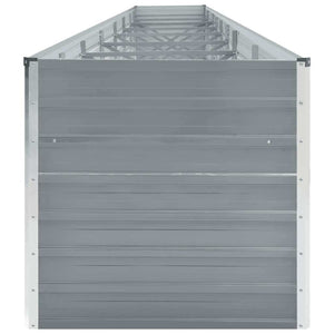 Ζαρντινιέρα Υπερυψωμένη Γκρι 600x80x77 εκ. Γαλβαν. Χάλυβας