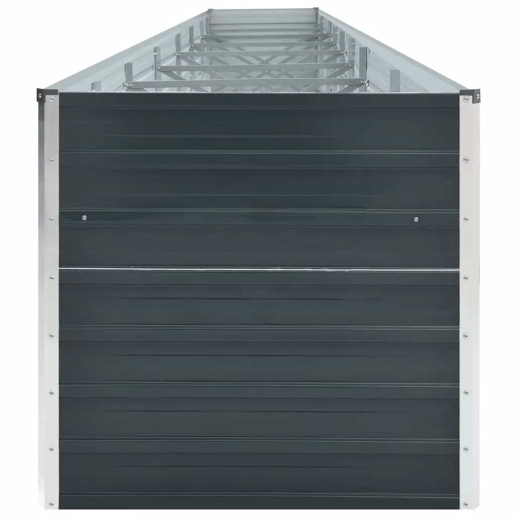 Ζαρντινιέρα Υπερυψωμένη Ανθρακί 600x80x77 εκ. Γαλβαν. Χάλυβας