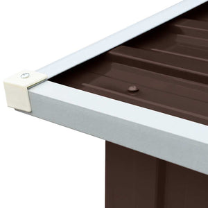 Υπόστεγο Αποθήκευσης Ξύλων Κήπου Καφέ 330x92x153 εκ. Ατσάλι - Pakobazaar