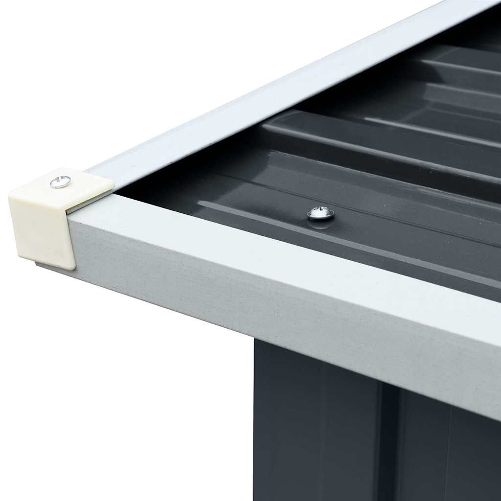 Υπόστεγο Αποθήκευσης Ξύλων Κήπου Ανθρακί 330x92x153 εκ. Ατσάλι - Pakobazaar