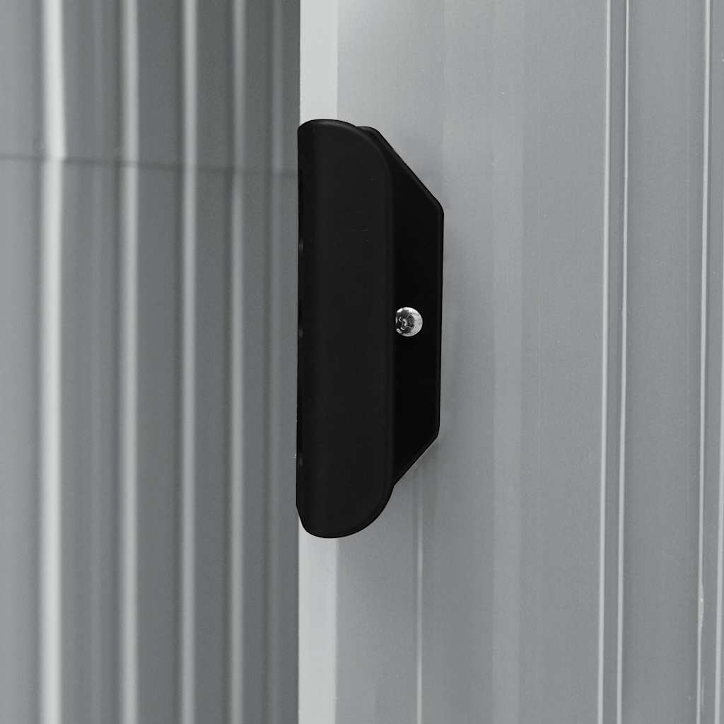 Αποθήκη Κήπου με Ράφια Γκρι 205 x 130 x 183 εκ. Σιδερένια