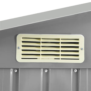 Αποθήκη Κήπου με Ράφια Γκρι 205 x 130 x 183 εκ. Σιδερένια