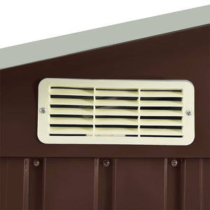 Αποθήκη Κήπου με Ράφια Καφέ 205 x 130 x 183 εκ. Σιδερένια - Pakobazaar