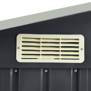 Αποθήκη Κήπου με Ράφια Ανθρακί 205 x 130 x 183 εκ. Σιδερένια
