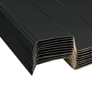 Πάνελ οροφής 12 pcs Ανθρακί 129 x 45 εκ. Γαλβανισμένος χάλυβας - Pakobazaar