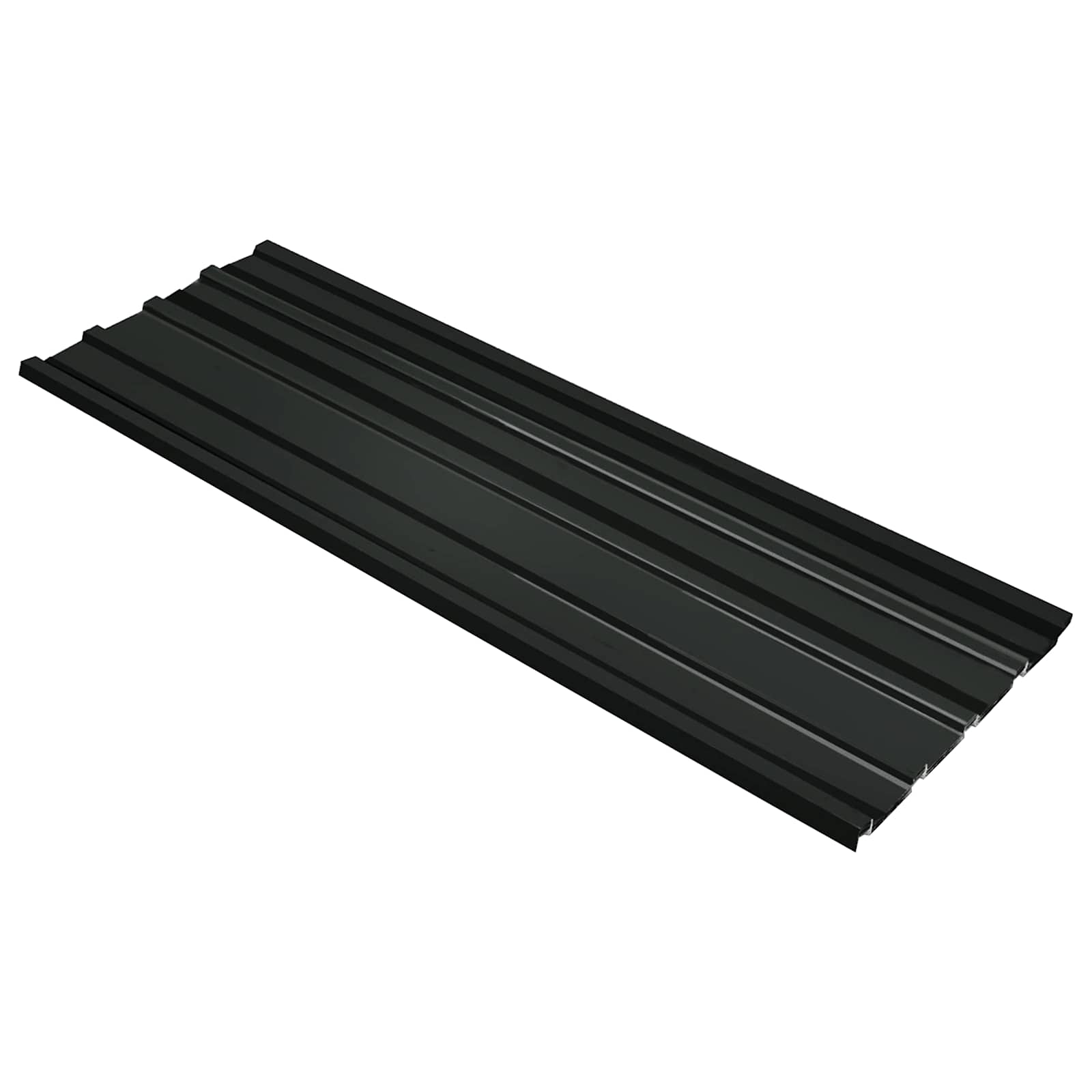 Πάνελ οροφής 12 pcs Ανθρακί 129 x 45 εκ. Γαλβανισμένος χάλυβας - Pakobazaar