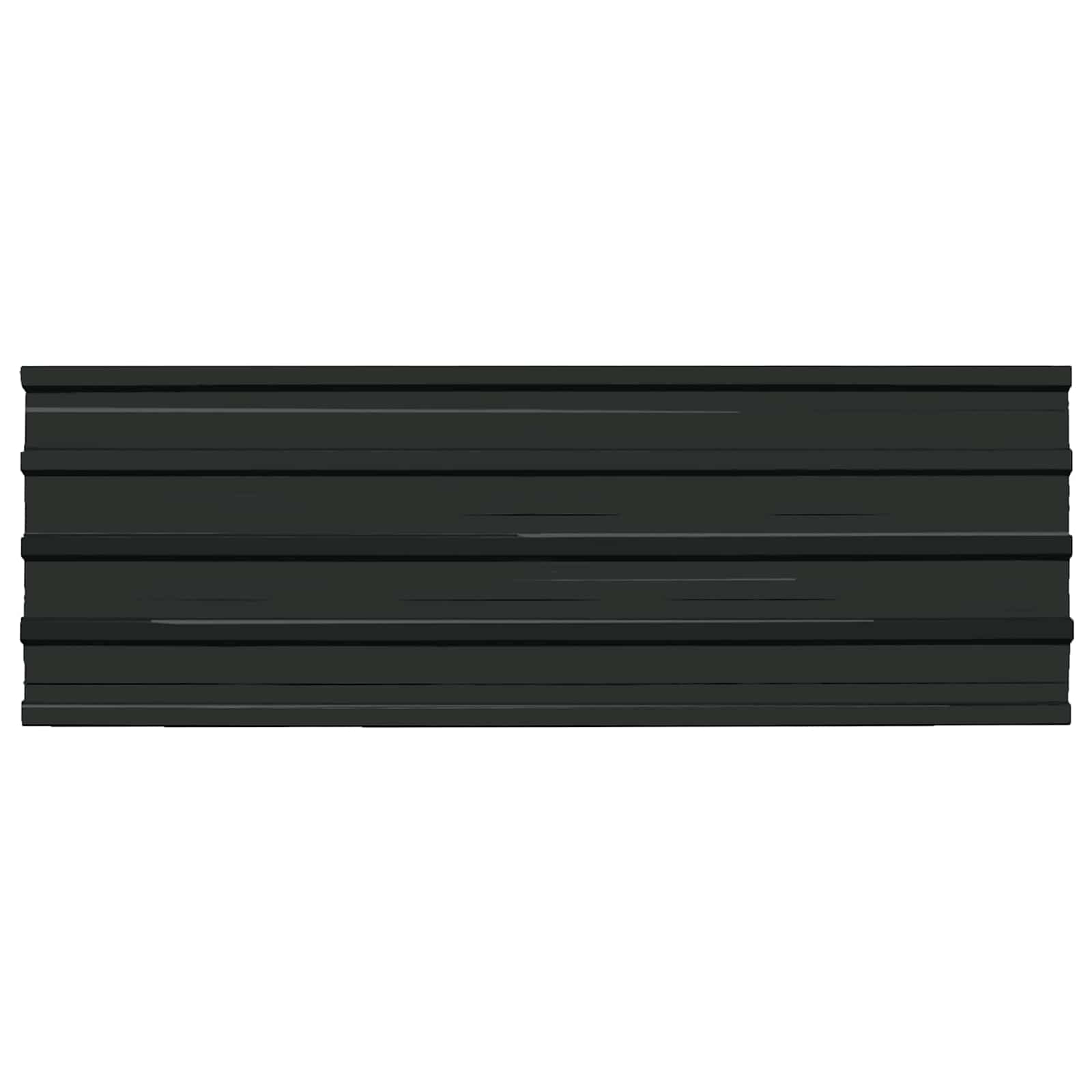Πάνελ οροφής 12 pcs Ανθρακί 129 x 45 εκ. Γαλβανισμένος χάλυβας - Pakobazaar