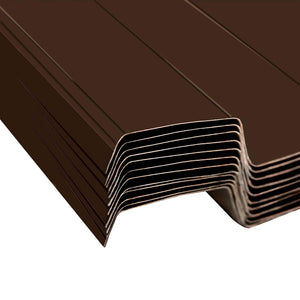Πάνελ οροφής 12 pcs Καφέ 129 x 45 εκ. Γαλβανισμένος χάλυβας - Pakobazaar