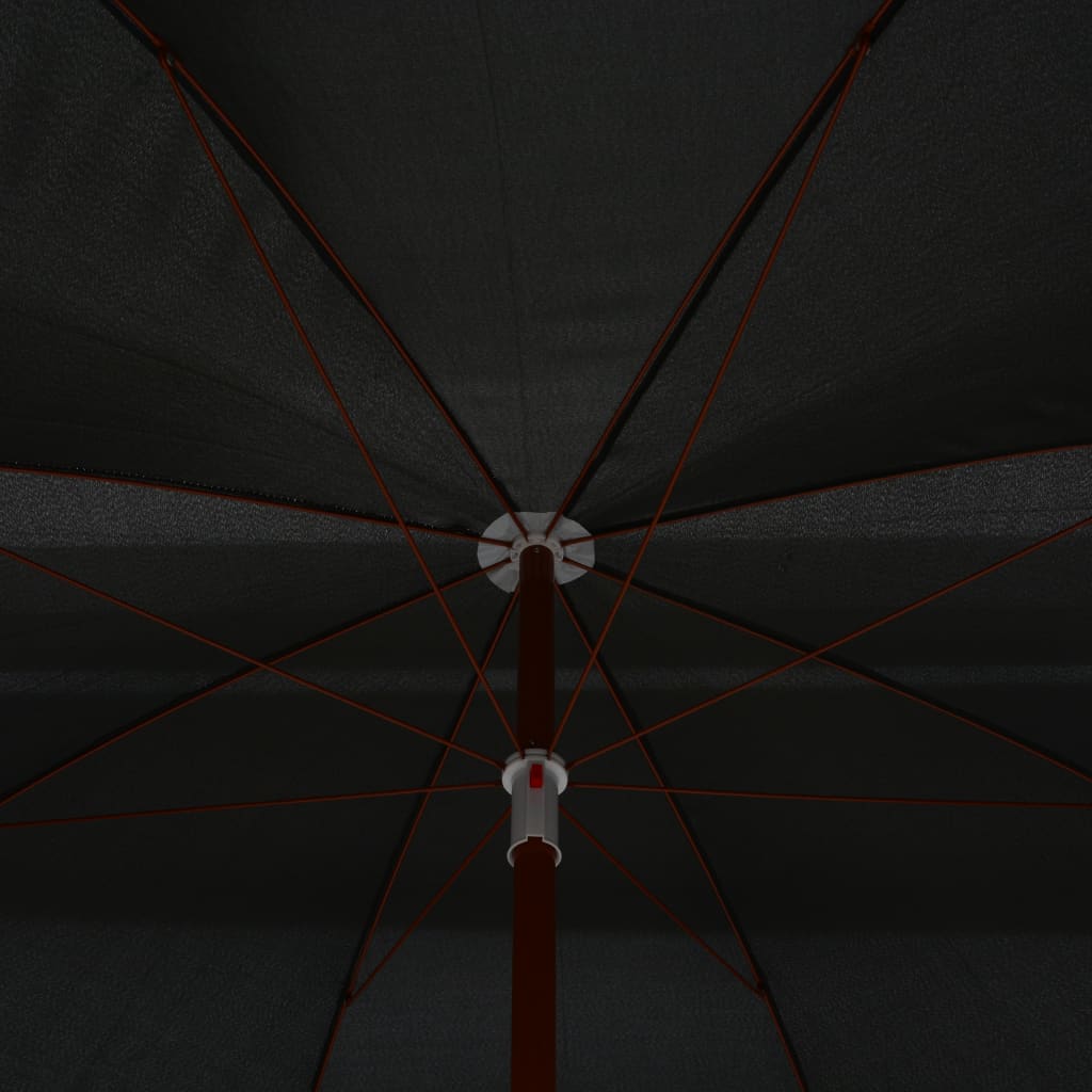 Ομπρέλα Κήπου Ανθρακί 300 εκ. με Ατσάλινο Ιστό