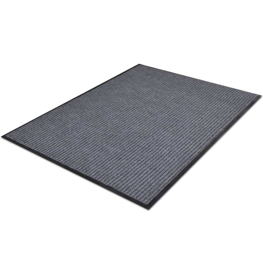 Χαλάκια Πόρτας 2 Τεμ. Γκρι 90 x 60 εκ. από PVC - PAKOBAZAAR