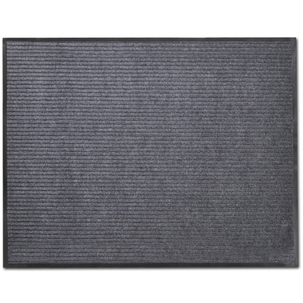 Χαλάκια Πόρτας 2 Τεμ. Γκρι 90 x 60 εκ. από PVC - PAKOBAZAAR