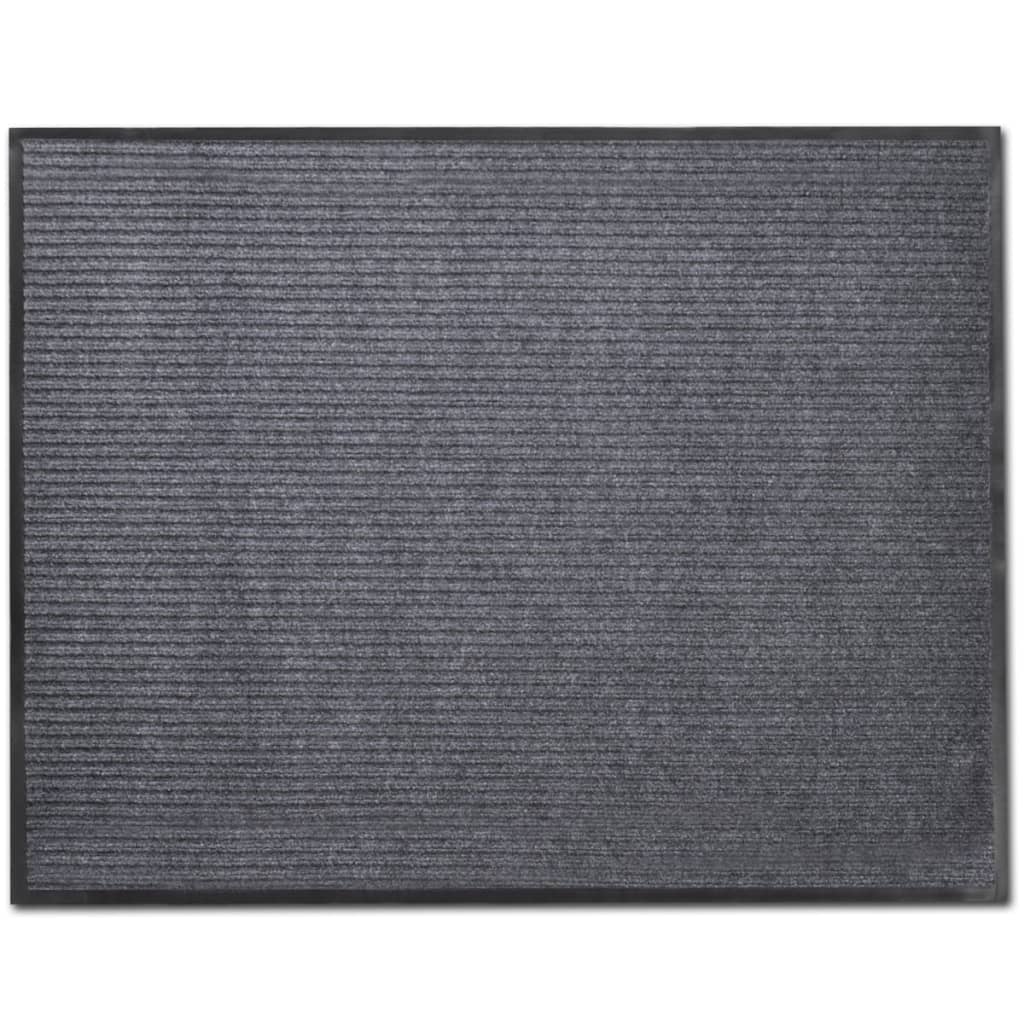 Χαλάκια Πόρτας 4 Τεμ. Γκρι 90x60 εκ. από PVC - PAKOBAZAAR