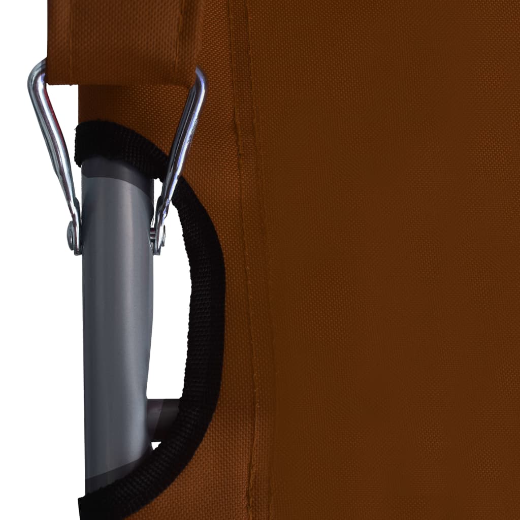 Καρέκλες Παραλίας Πτυσσόμενες 2 τεμ. Καφέ Υφασμάτινες - Pakobazaar