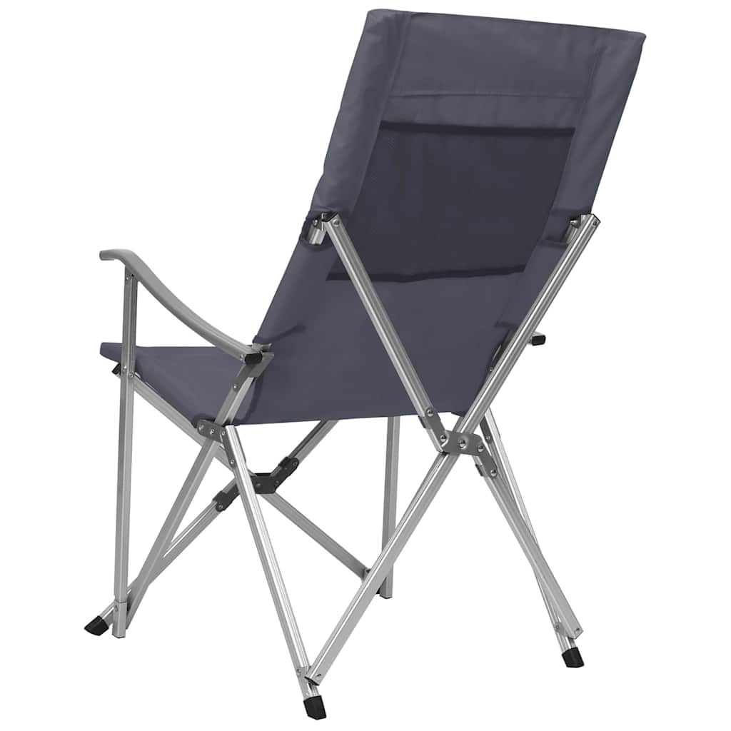 Καρέκλες Camping Πτυσσόμενες 2 τεμ. Γκρι - Pakobazaar