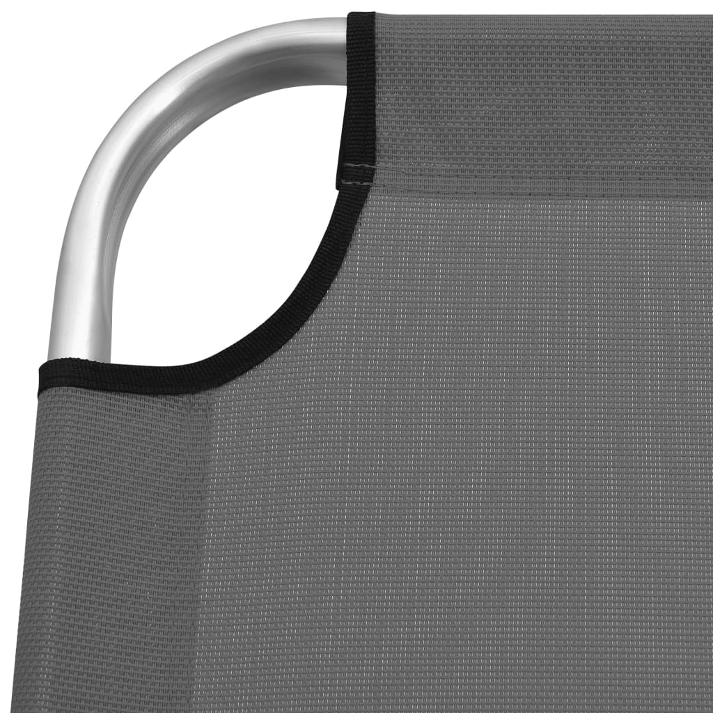 Ξαπλώστρα Ψηλή Πτυσσόμενη για Ηλικιωμένους Γκρι Αλουμινίου