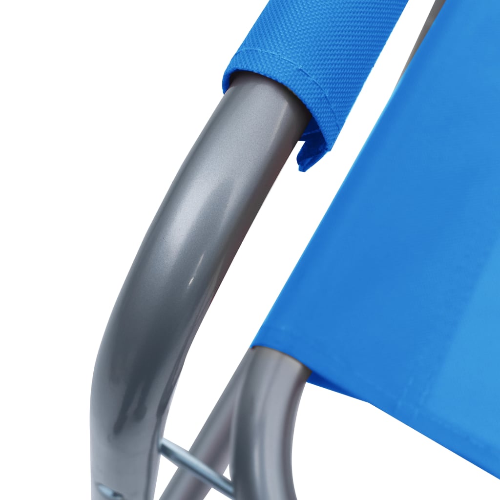 Καρέκλες Σκηνοθέτη 2 τεμ. Μπλε Ατσάλινες - Pakobazaar