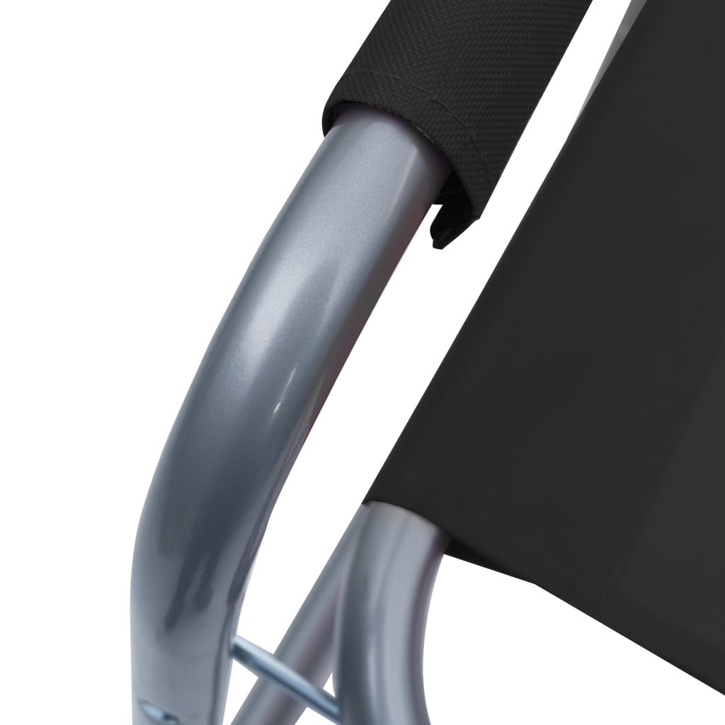 Καρέκλες Σκηνοθέτη 2 τεμ. Μαύρες Ατσάλινες - Pakobazaar