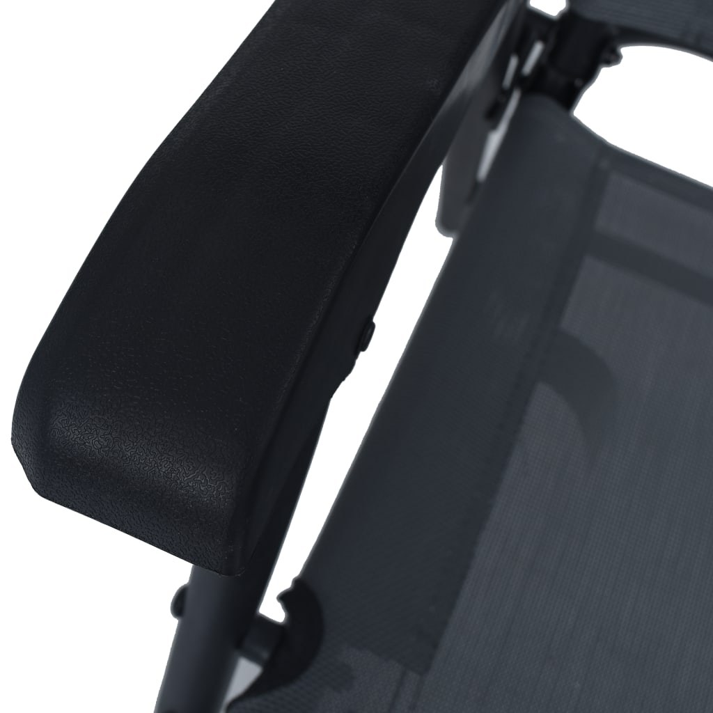 Καρέκλες Κήπου Πτυσσόμενες 2 τεμ. Γκρι από Textilene - Pakobazaar