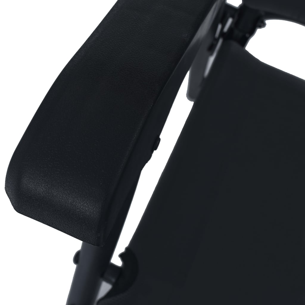 Καρέκλες Κήπου Πτυσσόμενες 2 τεμ. Μαύρες από Textilene - Pakobazaar