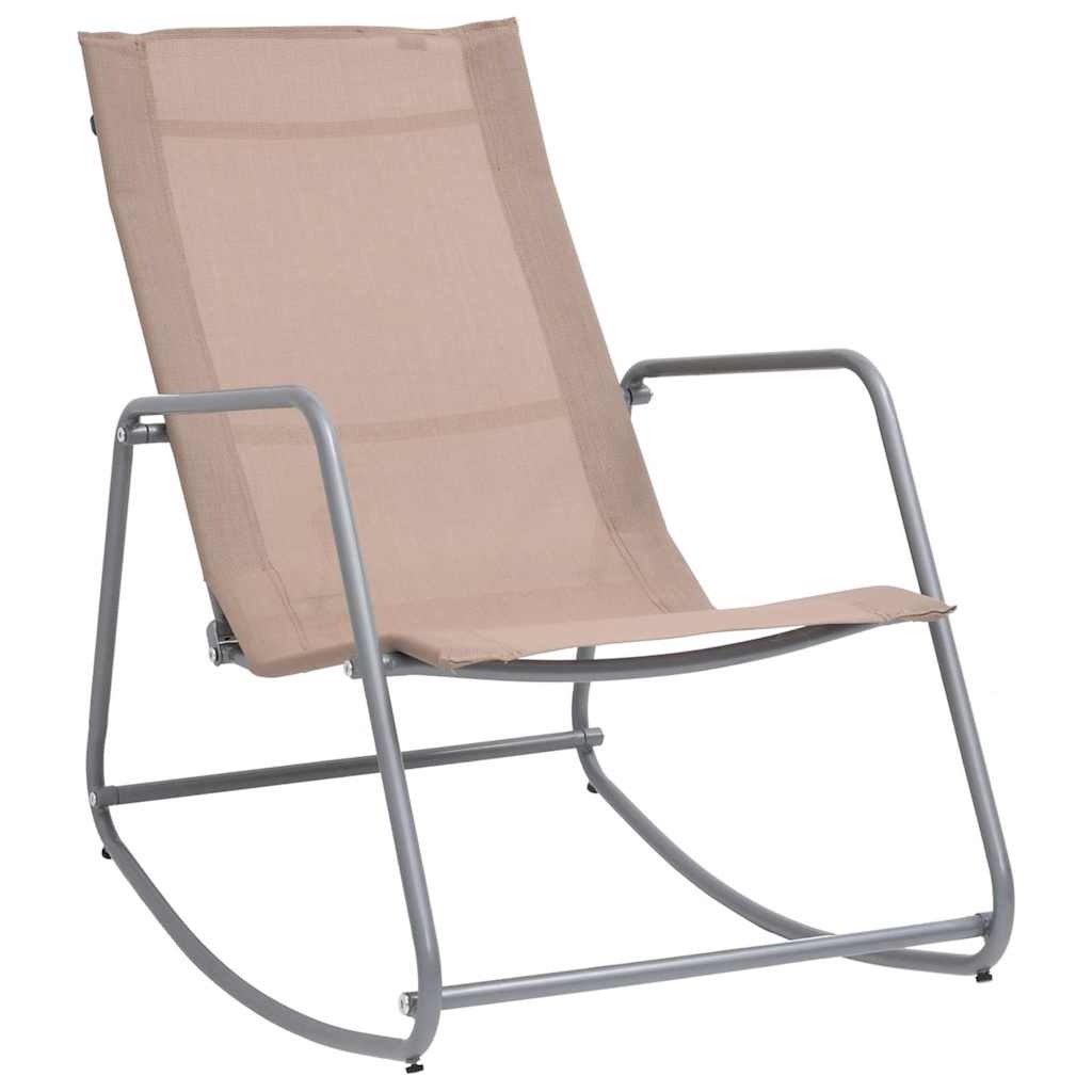 Καρέκλα Κουνιστή Κήπου Taupe 95 x 54 x 85 εκ. από Textilene - Pakobazaar