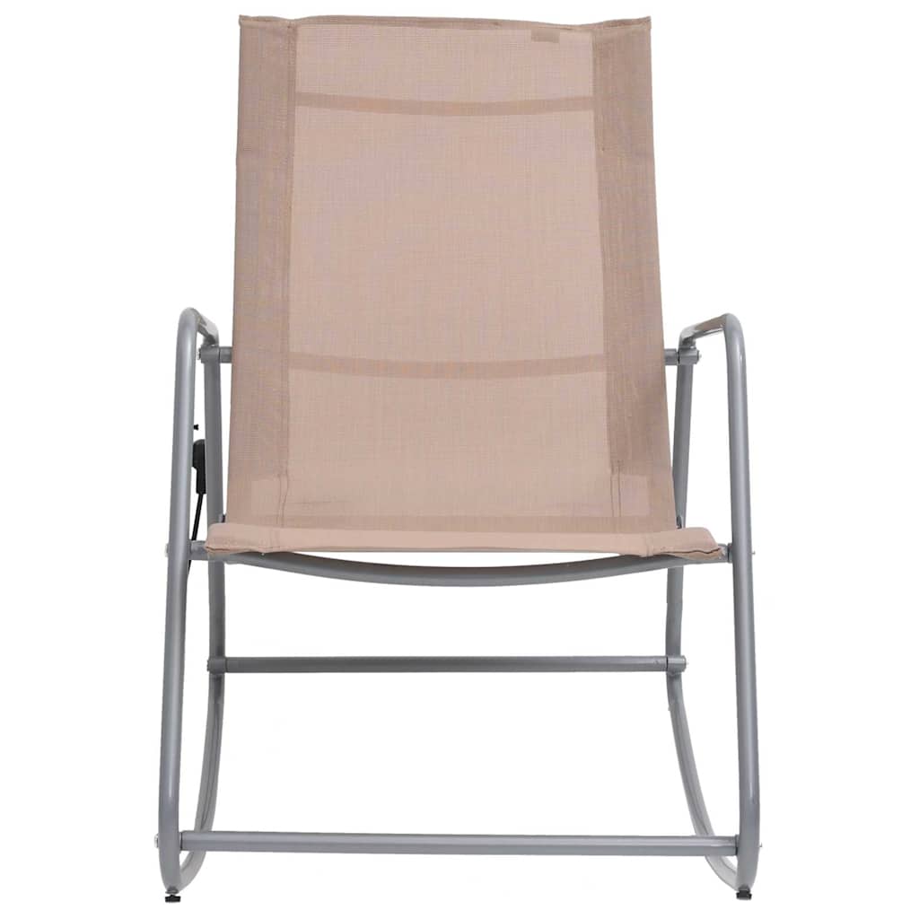 Καρέκλα Κουνιστή Κήπου Taupe 95 x 54 x 85 εκ. από Textilene - Pakobazaar