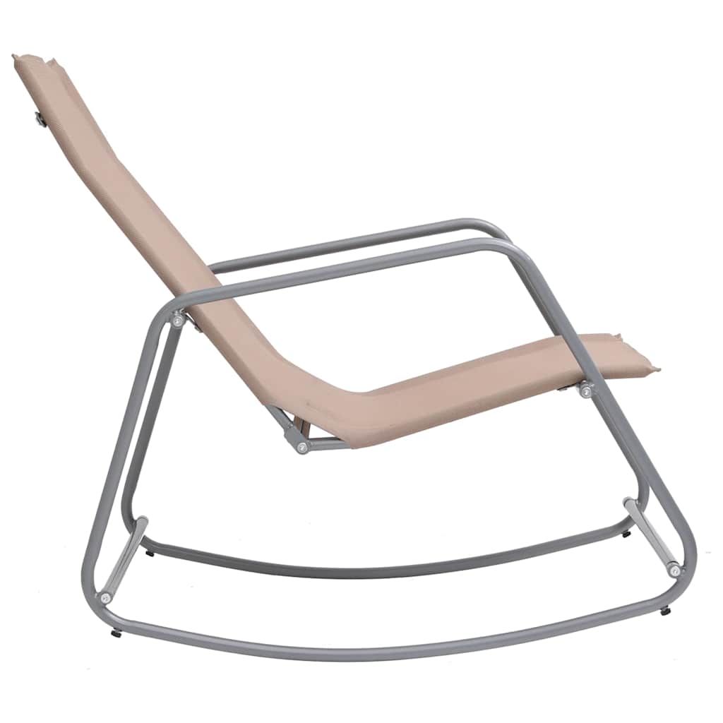 Καρέκλα Κουνιστή Κήπου Taupe 95 x 54 x 85 εκ. από Textilene - Pakobazaar