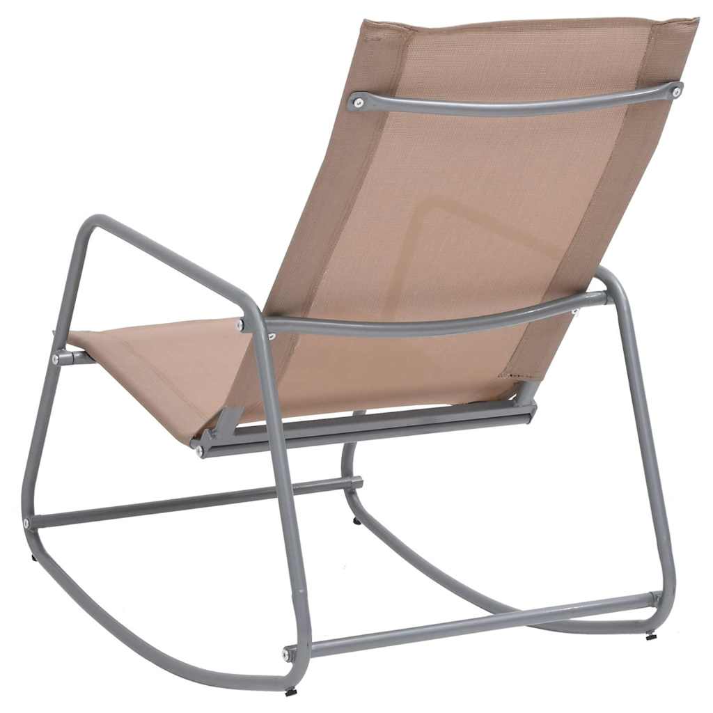 Καρέκλα Κουνιστή Κήπου Taupe 95 x 54 x 85 εκ. από Textilene - Pakobazaar