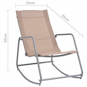 Καρέκλα Κουνιστή Κήπου Taupe 95 x 54 x 85 εκ. από Textilene - Pakobazaar