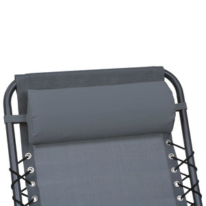 Προσκέφαλο Σεζλόνγκ Γκρι 40 x 7,5 x 15 εκ. από Textilene