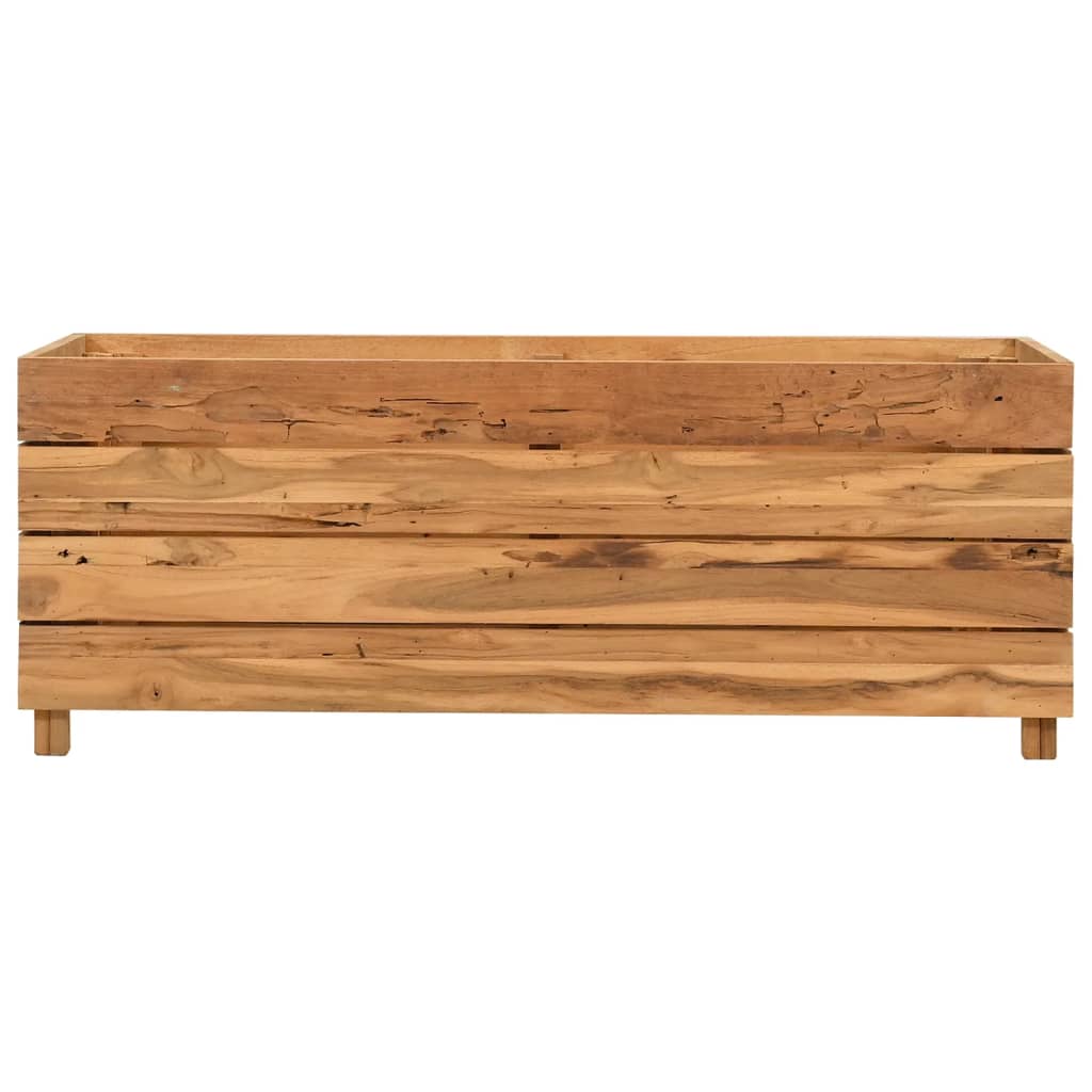 Ζαρντινιέρα Υπερυψωμένη 100x40x38 εκ. Ανακυκλ. Ξύλο Teak/Ατσάλι