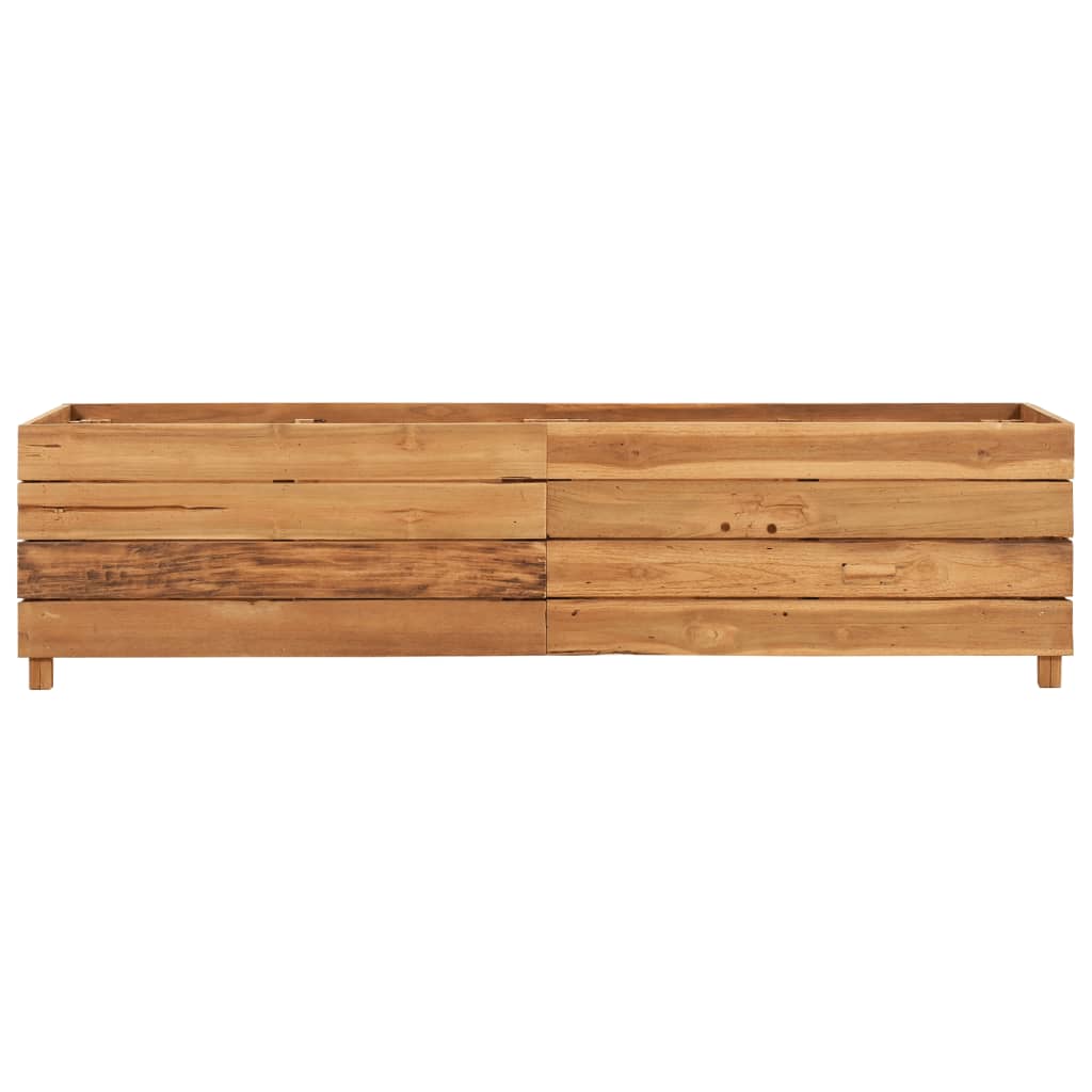 Ζαρντινιέρα Υπερυψωμένη 150x40x38 εκ. Ανακυκλ. Ξύλο Teak/Ατσάλι
