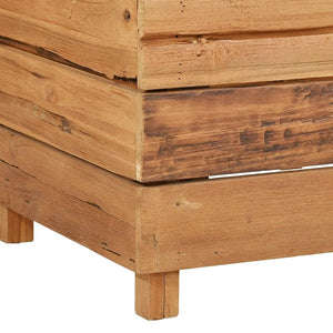 Ζαρντινιέρα Υπερυψωμένη 150x40x38 εκ. Ανακυκλ. Ξύλο Teak/Ατσάλι