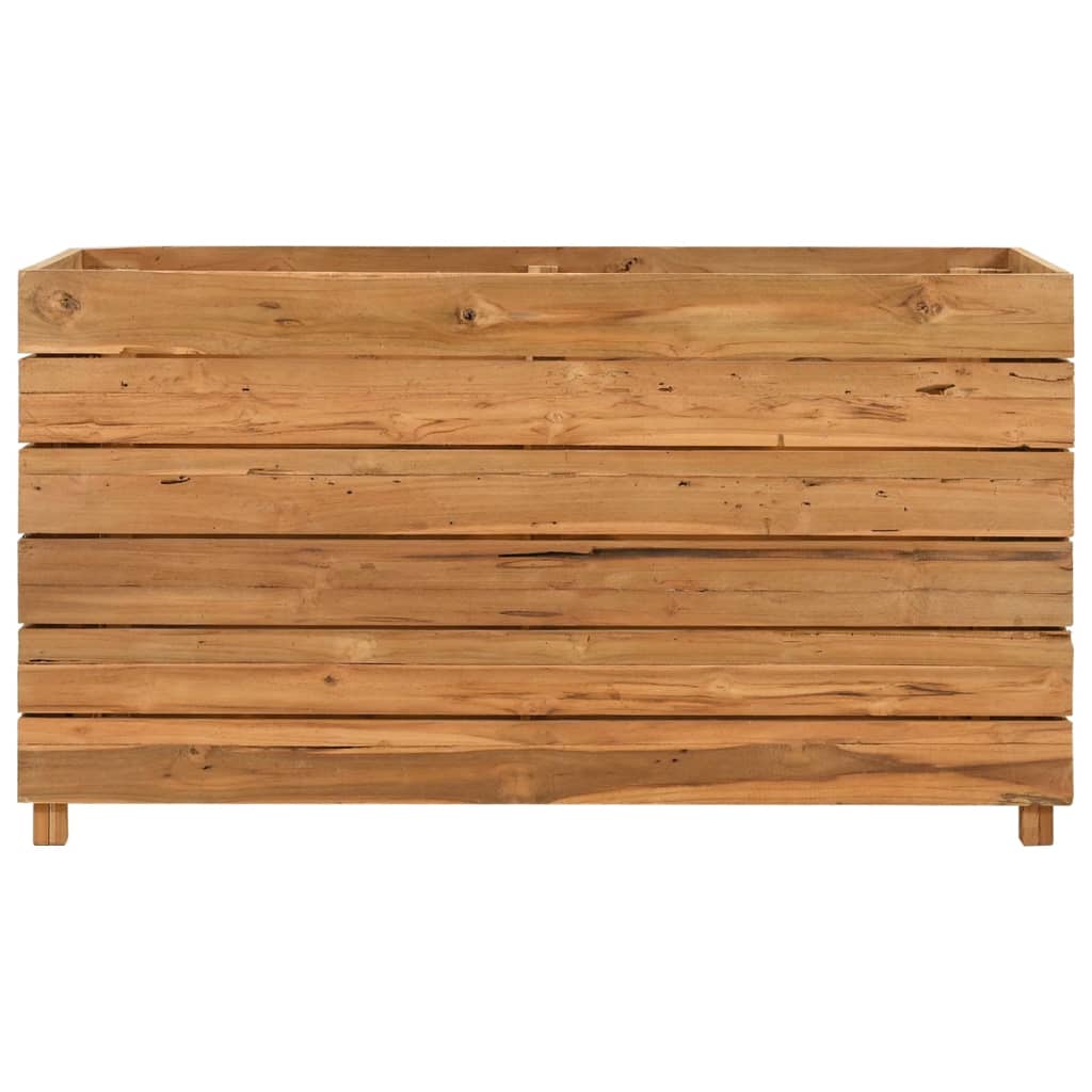 Ζαρντινιέρα Υπερυψωμένη 100x40x55 εκ. Ανακυκλ. Ξύλο Teak/Ατσάλι - Pakobazaar