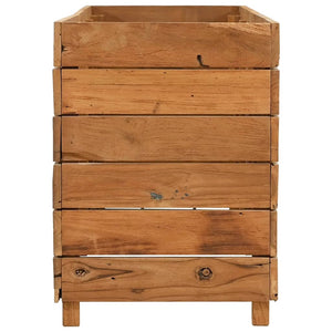 Ζαρντινιέρα Υπερυψωμένη 150x40x55 εκ. Ανακυκλ. Ξύλο Teak/Ατσάλι