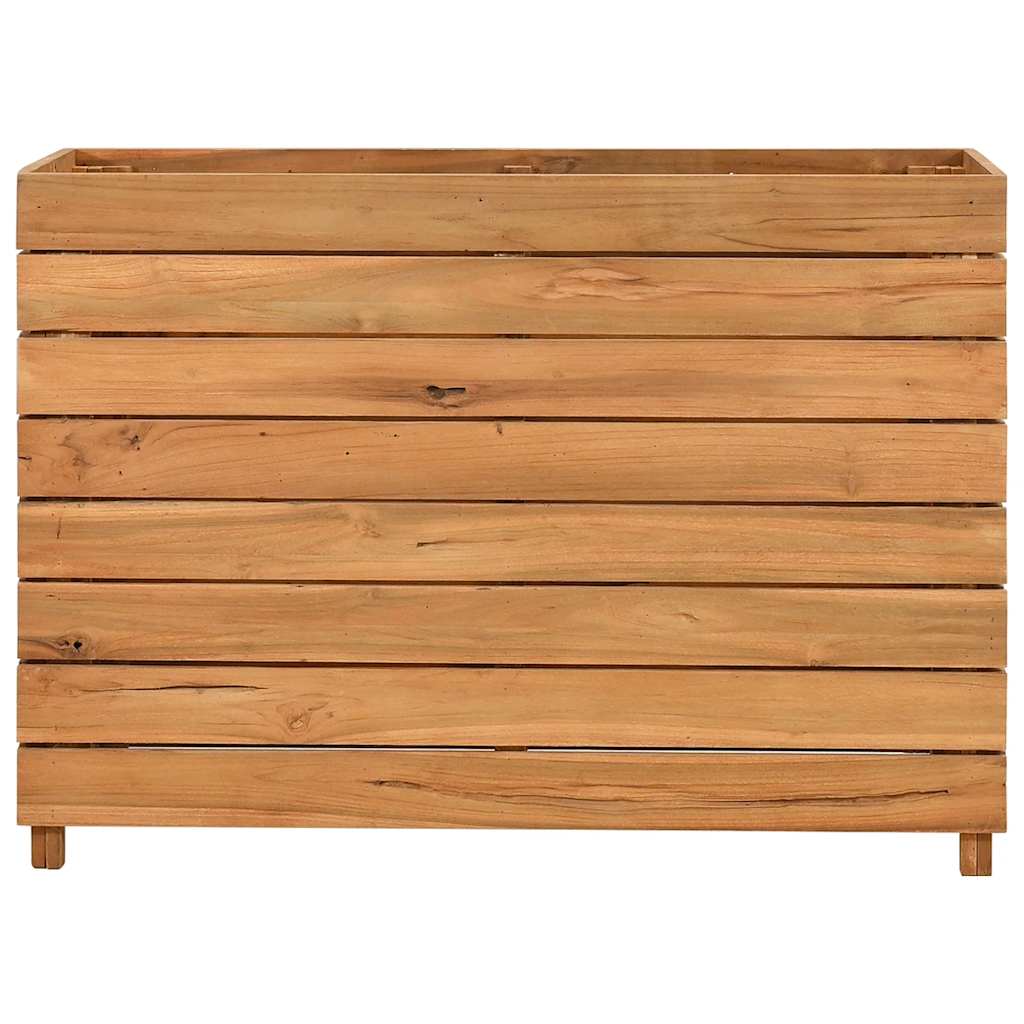 Ζαρντινιέρα Υπερυψωμένη 100x40x72 εκ. Ανακυκλ. Ξύλο Teak/Ατσάλι - Pakobazaar