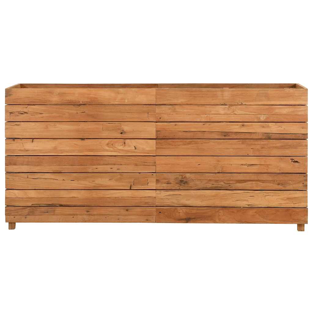 Ζαρντινιέρα Υπερυψωμένη 150x40x72 εκ. Ανακυκλ. Ξύλο Teak/Ατσάλι
