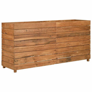 Ζαρντινιέρα Υπερυψωμένη 150x40x72 εκ. Ανακυκλ. Ξύλο Teak/Ατσάλι