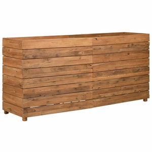 Ζαρντινιέρα Υπερυψωμένη 150x40x72 εκ. Ανακυκλ. Ξύλο Teak/Ατσάλι