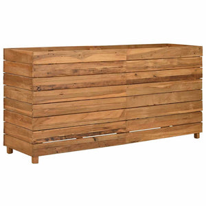Ζαρντινιέρα Υπερυψωμένη 150x40x72 εκ. Ανακυκλ. Ξύλο Teak/Ατσάλι