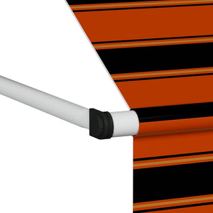 Τέντα Συρόμενη Χειροκίνητη Πορτοκαλί / Καφέ 100 εκ. - PAKOBAZAAR