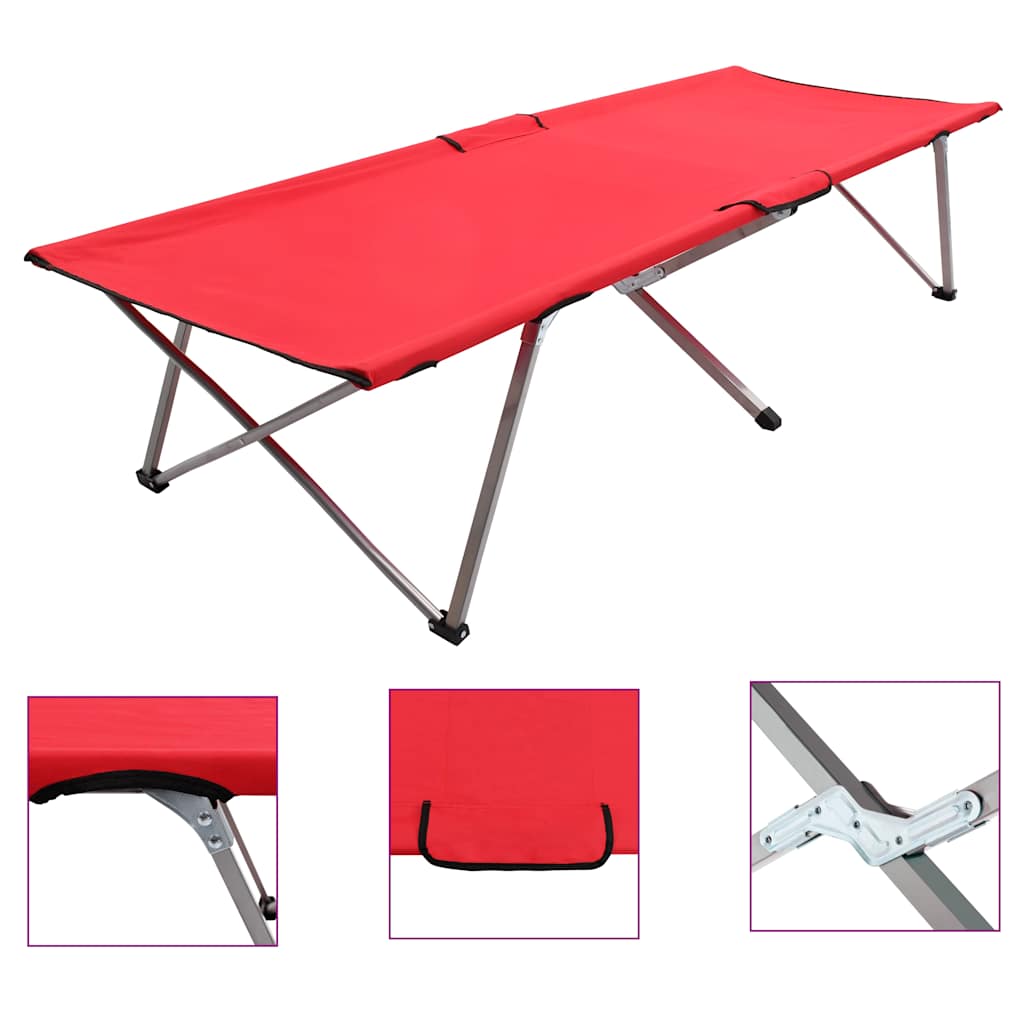 Κρεβάτι Κάμπινγκ Κόκκινο 206 x 75 x 45 εκ. XXL - Pakobazaar