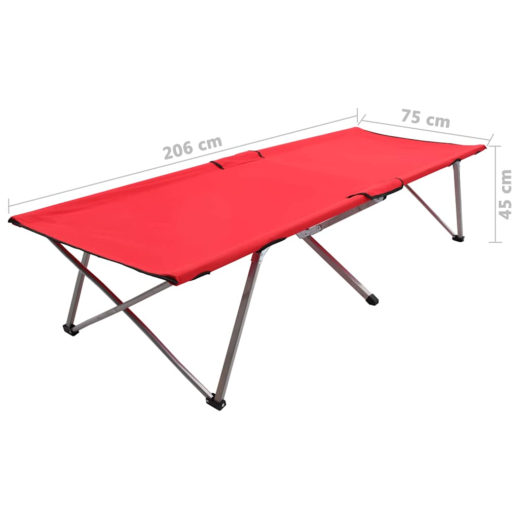 Κρεβάτι Κάμπινγκ Κόκκινο 206 x 75 x 45 εκ. XXL - Pakobazaar