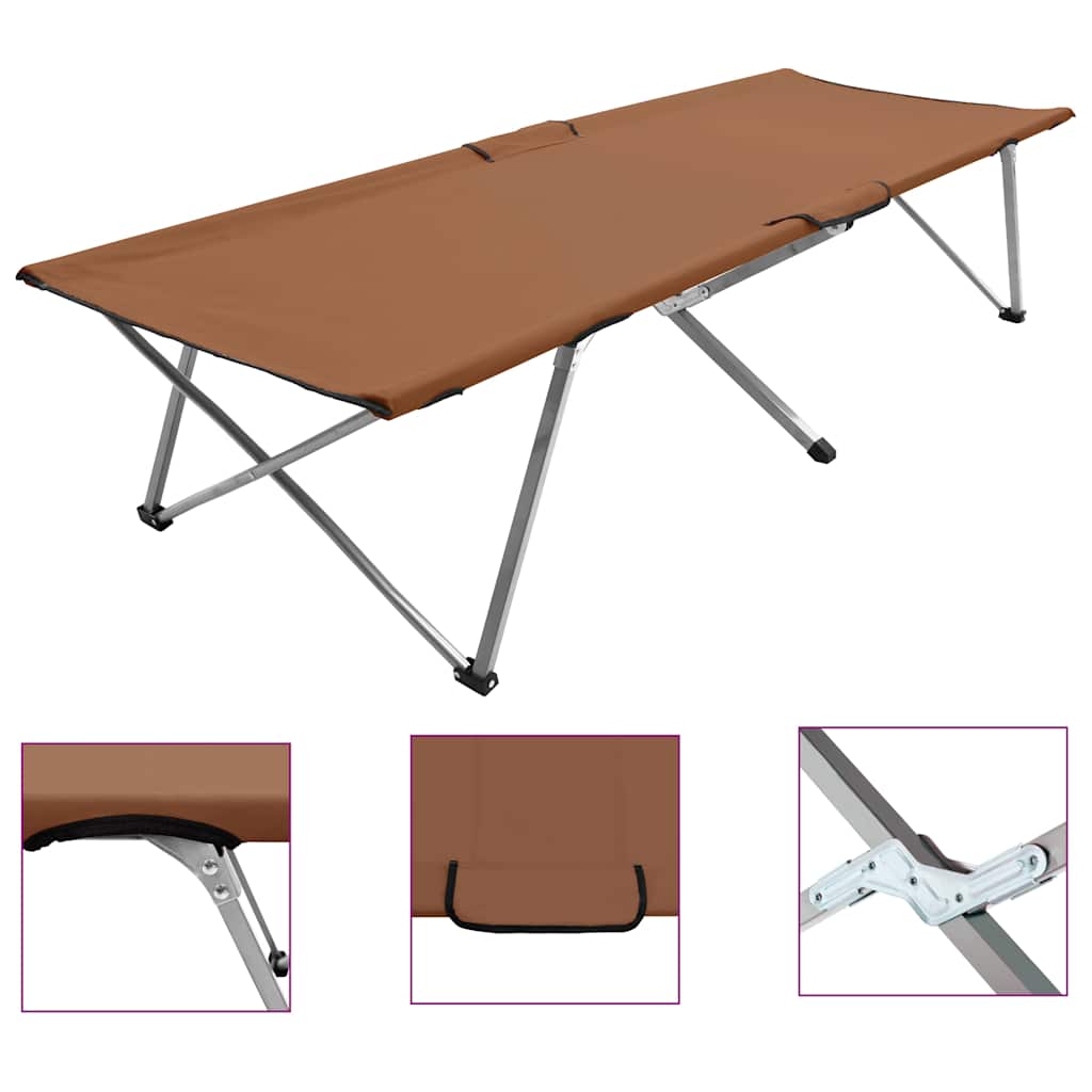 Κρεβάτι Κάμπινγκ Καφέ 206 x 75 x 45 εκ. XXL