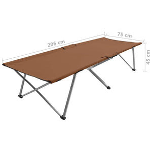 Κρεβάτι Κάμπινγκ Καφέ 206 x 75 x 45 εκ. XXL