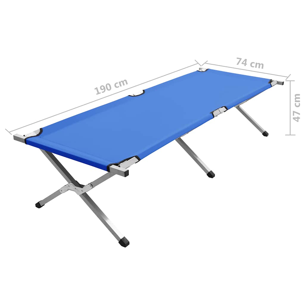 Κρεβάτι Κάμπινγκ Μπλε 190 x 74 x 47 εκ. XL