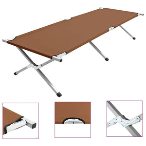 Κρεβάτι Κάμπινγκ Καφέ 210 x 80 x 48 εκ. XXL - Pakobazaar