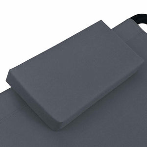 Ξαπλώστρα - Κρεβάτι Κήπου Γκρι 200 x 90 εκ. από Ατσάλι