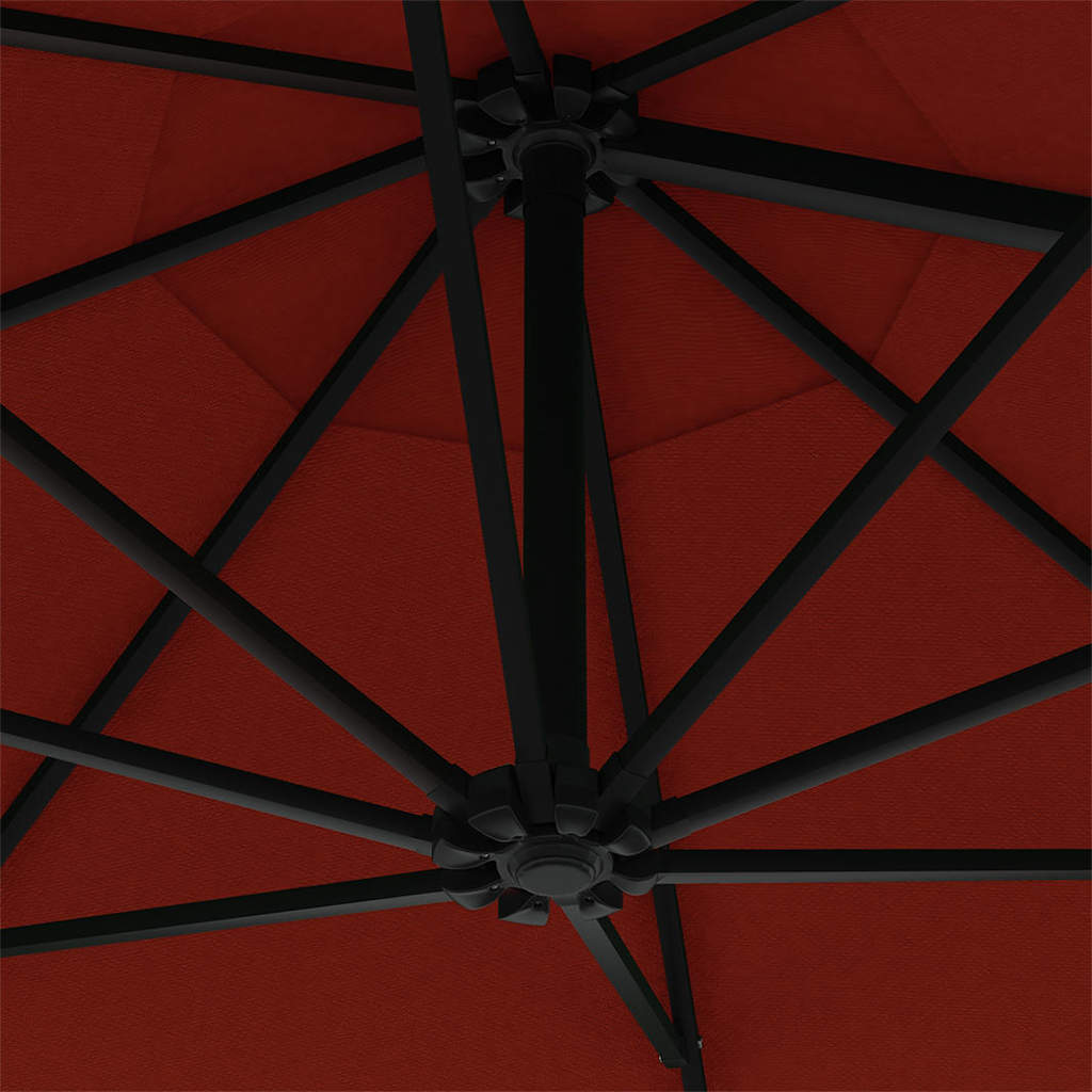 Ομπρέλα Τοίχου Τερακότα 300 εκ. με Μεταλλικό Ιστό - Pakobazaar